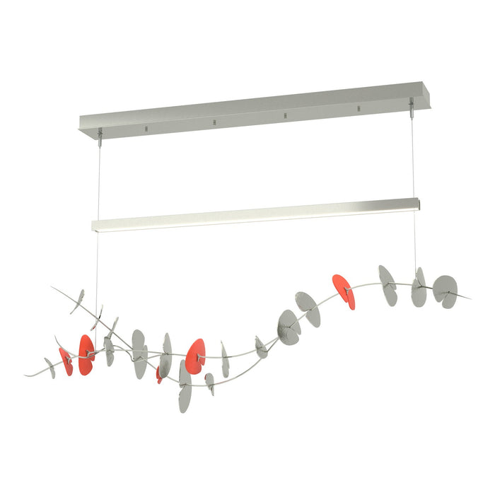 Lily LED Pendant in Sterling with Satin Red Accent - 139812-LED-STND-85-90 by Hubbardton Forge