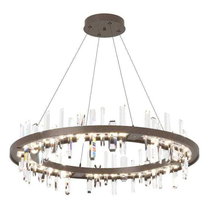 Solitude Circular LED Pendant in Bronze - 139915-LED-STND-05-CR by Hubbardton Forge