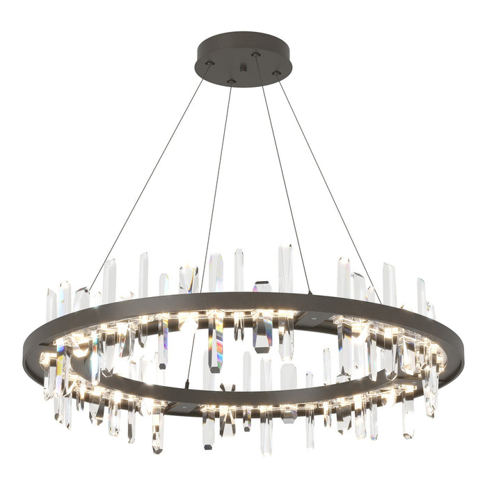 Solitude Circular LED Pendant in Dark Smoke - 139915-LED-STND-07-CR by Hubbardton Forge