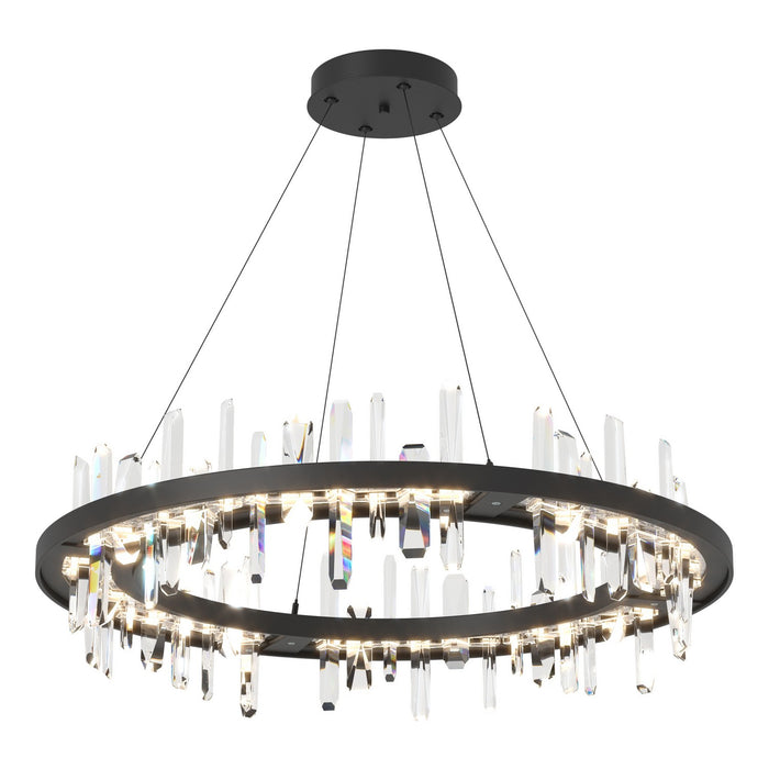 Solitude Circular LED Pendant in Black - 139915-LED-STND-10-CR by Hubbardton Forge