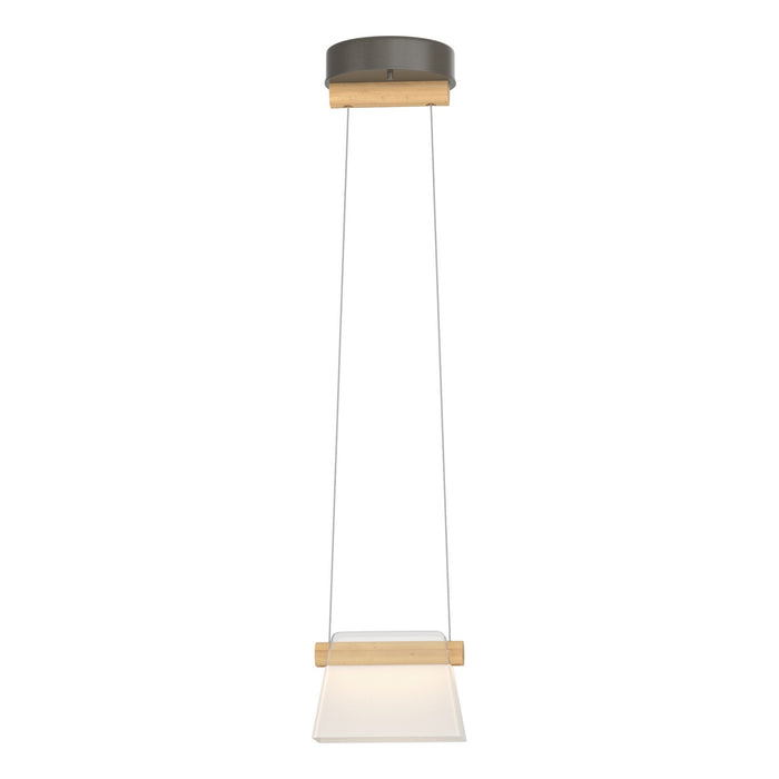 Cowbell LED Mini Pendant in Dark Smoke - 151060-LED-STND-07-WD-YE0560 by Hubbardton Forge