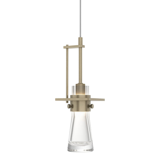 Erlenmeyer Large Low Voltage Mini Pendant in Soft Gold - 161065-SKT-STND-84-ZM0349 by Hubbardton Forge