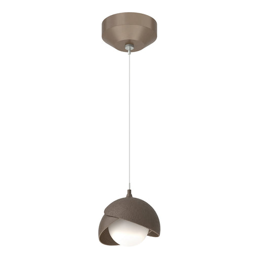 Brooklyn Double Shade Low Voltage Mini Pendant in Bronze with Bronze Accent - 161183-SKT-STND-05-05-GG0711 by Hubbardton Forge