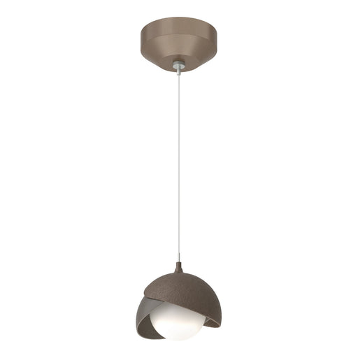 Brooklyn Double Shade Low Voltage Mini Pendant in Bronze with Dark Smoke Accent - 161183-SKT-STND-05-07-GG0711 by Hubbardton Forge