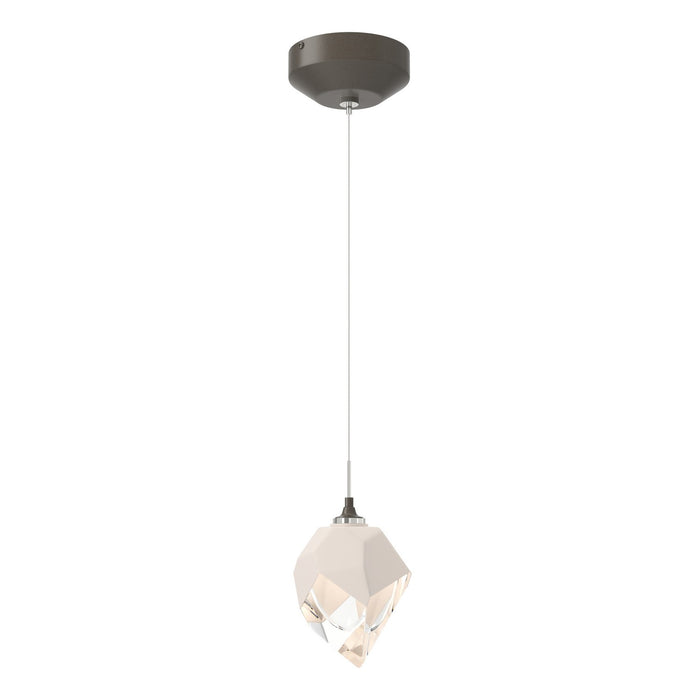 Chrysalis 1-Light Small Pendant in Dark Smoke - 161188-SKT-STND-07-WP0754 by Hubbardton Forge