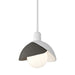 Brooklyn Double Shade Mini Pendant in White with Dark Smoke Accent - 181183-SKT-MULT-02-07 by Hubbardton Forge