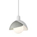 Brooklyn Double Shade Mini Pendant in White with Sterling Accent - 181183-SKT-MULT-02-85 by Hubbardton Forge