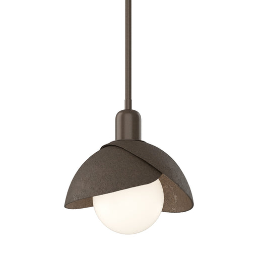 Brooklyn Double Shade Mini Pendant in Bronze with Bronze Accent - 181183-SKT-MULT-05-05 by Hubbardton Forge