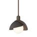 Brooklyn Double Shade Mini Pendant in Bronze with Oil Rubbed Bronze Accent - 181183-SKT-MULT-05-14 by Hubbardton Forge