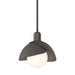 Brooklyn Double Shade Mini Pendant in Dark Smoke with Dark Smoke Accent - 181183-SKT-MULT-07-07 by Hubbardton Forge