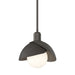 Brooklyn Double Shade Mini Pendant in Dark Smoke with Oil Rubbed Bronze Accent - 181183-SKT-MULT-07-14 by Hubbardton Forge