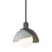 Brooklyn Double Shade Mini Pendant in Dark Smoke with Vintage Platinum Accent - 181183-SKT-MULT-07-82 by Hubbardton Forge