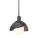 Brooklyn Double Shade Mini Pendant in Dark Smoke with Ink Accent - 181183-SKT-MULT-07-89 by Hubbardton Forge