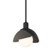 Brooklyn Double Shade Mini Pendant in Black with Dark Smoke Accent - 181183-SKT-MULT-10-07 by Hubbardton Forge