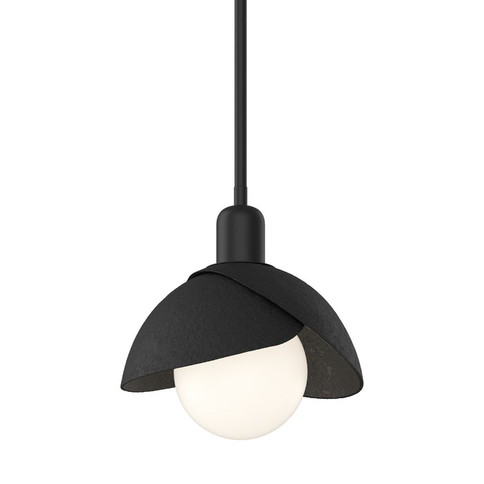 Brooklyn Double Shade Mini Pendant in Black with Black Accent - 181183-SKT-MULT-10-10 by Hubbardton Forge