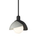 Brooklyn Double Shade Mini Pendant in Black with Sterling Accent - 181183-SKT-MULT-10-85 by Hubbardton Forge