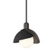 Brooklyn Double Shade Mini Pendant in Oil Rubbed Bronze with Black Accent - 181183-SKT-MULT-14-10 by Hubbardton Forge