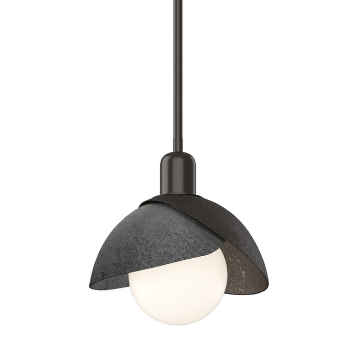 Brooklyn Double Shade Mini Pendant in Oil Rubbed Bronze with Ink Accent - 181183-SKT-MULT-14-89 by Hubbardton Forge