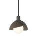 Brooklyn Double Shade Mini Pendant in Natural Iron with Bronze Accent - 181183-SKT-MULT-20-05 by Hubbardton Forge