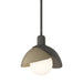 Brooklyn Double Shade Mini Pendant in Natural Iron with Soft Gold Accent - 181183-SKT-MULT-20-84 by Hubbardton Forge