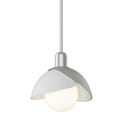 Brooklyn Double Shade Mini Pendant in Vintage Platinum with White Accent - 181183-SKT-MULT-82-02 by Hubbardton Forge