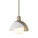 Brooklyn Double Shade Mini Pendant in Soft Gold with White Accent - 181183-SKT-MULT-84-02 by Hubbardton Forge