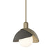 Brooklyn Double Shade Mini Pendant in Soft Gold with Dark Smoke Accent - 181183-SKT-MULT-84-07 by Hubbardton Forge