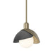 Brooklyn Double Shade Mini Pendant in Soft Gold with Ink Accent - 181183-SKT-MULT-84-89 by Hubbardton Forge