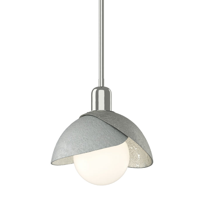 Brooklyn Double Shade Mini Pendant in Sterling with Vintage Platinum Accent - 181183-SKT-MULT-85-82 by Hubbardton Forge