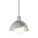 Brooklyn Double Shade Mini Pendant in Sterling with Sterling Accent - 181183-SKT-MULT-85-85 by Hubbardton Forge