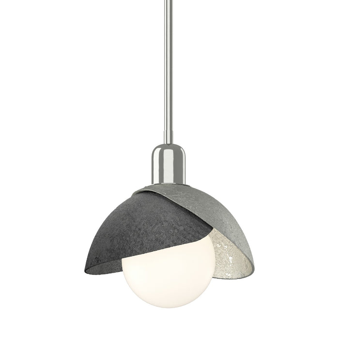 Brooklyn Double Shade Mini Pendant in Sterling with Ink Accent - 181183-SKT-MULT-85-89 by Hubbardton Forge