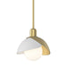 Brooklyn Double Shade Mini Pendant in Modern Brass with White Accent - 181183-SKT-MULT-86-02 by Hubbardton Forge