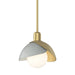 Brooklyn Double Shade Mini Pendant in Modern Brass with Vintage Platinum Accent - 181183-SKT-MULT-86-82 by Hubbardton Forge