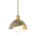 Brooklyn Double Shade Mini Pendant in Modern Brass with Soft Gold Accent - 181183-SKT-MULT-86-84 by Hubbardton Forge