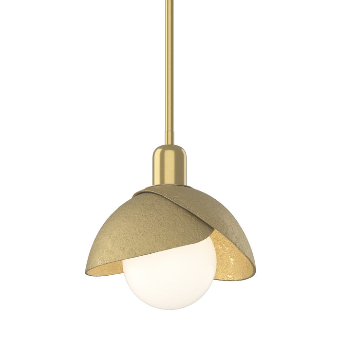 Brooklyn Double Shade Mini Pendant in Modern Brass with Modern Brass Accent - 181183-SKT-MULT-86-86 by Hubbardton Forge