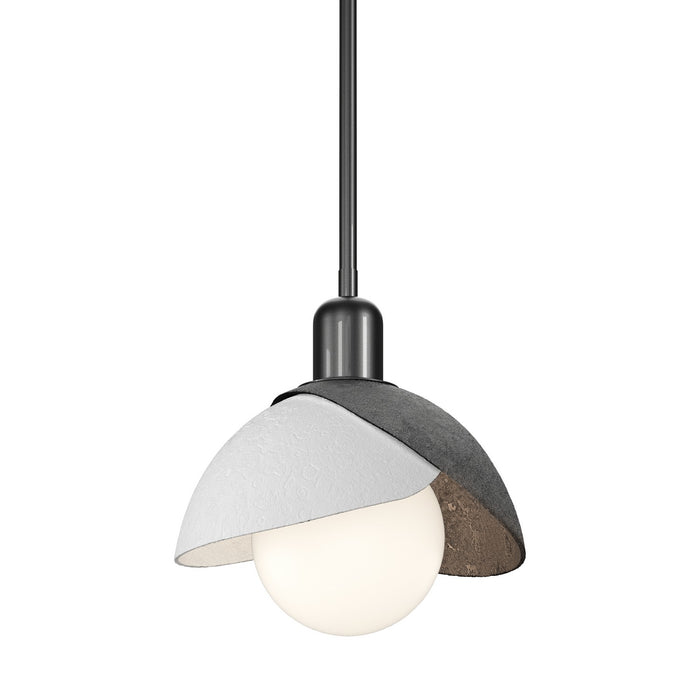 Brooklyn Double Shade Mini Pendant in Ink with White Accent - 181183-SKT-MULT-89-02 by Hubbardton Forge