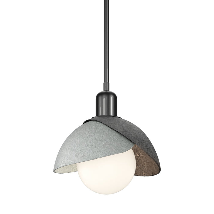 Brooklyn Double Shade Mini Pendant in Ink with Vintage Platinum Accent - 181183-SKT-MULT-89-82 by Hubbardton Forge