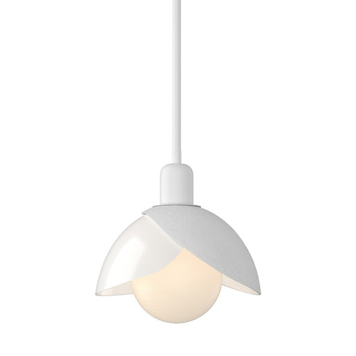 Brooklyn Double Shade Art Glass Mini Pendant in White - 181184-SKT-MULT-02-BB0757 by Hubbardton Forge