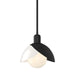 Brooklyn Double Shade Art Glass Mini Pendant in Black - 181184-SKT-MULT-10-BB0757 by Hubbardton Forge