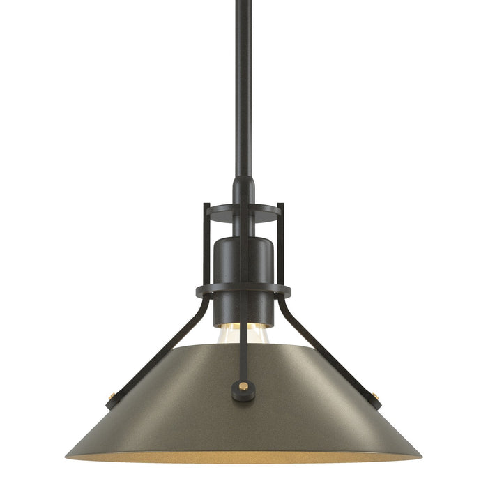 Henry Mini Pendant in Dark Smoke with Soft Gold Accent - 184250-SKT-MULT-07-84 by Hubbardton Forge