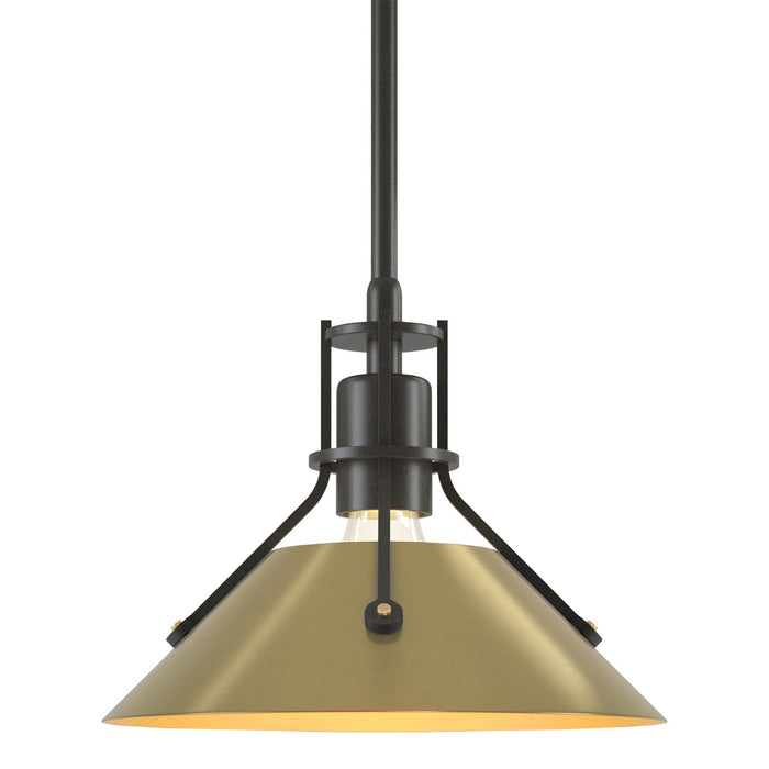 Henry Mini Pendant in Dark Smoke with Modern Brass Accent - 184250-SKT-MULT-07-86 by Hubbardton Forge