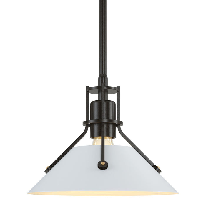 Henry Mini Pendant in Oil Rubbed Bronze with White Accent - 184250-SKT-MULT-14-02 by Hubbardton Forge