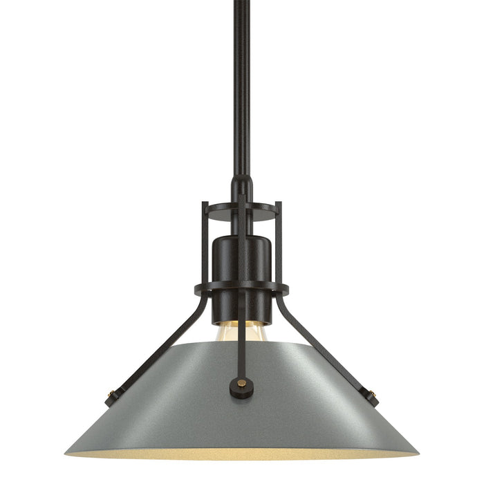 Henry Mini Pendant in Oil Rubbed Bronze with Vintage Platinum Accent - 184250-SKT-MULT-14-82 by Hubbardton Forge