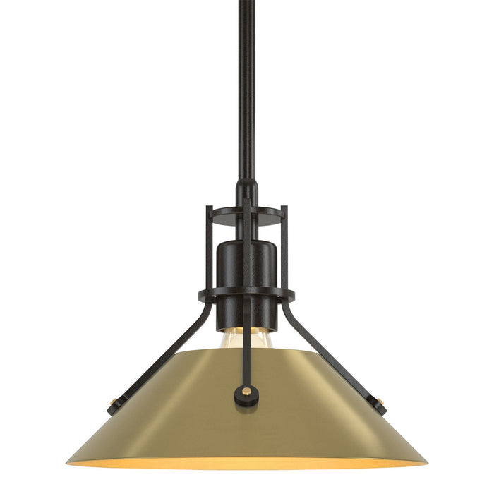 Henry Mini Pendant in Oil Rubbed Bronze with Modern Brass Accent - 184250-SKT-MULT-14-86 by Hubbardton Forge