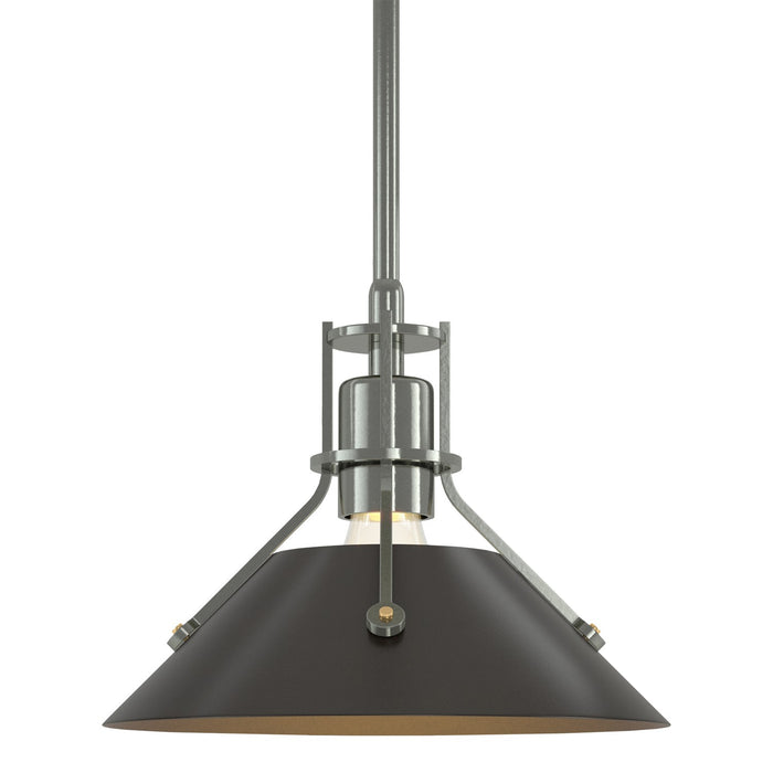 Henry Mini Pendant in Sterling with Oil Rubbed Bronze Accent - 184250-SKT-MULT-85-14 by Hubbardton Forge