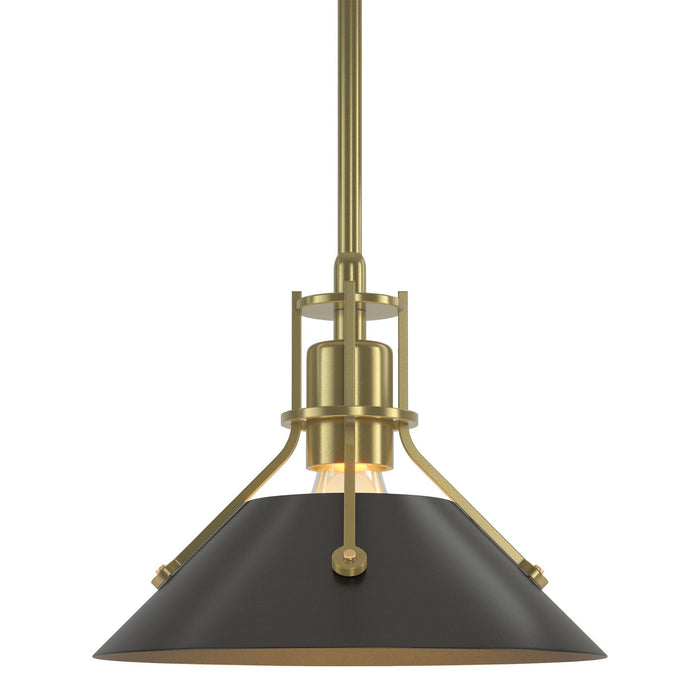 Henry Mini Pendant in Modern Brass with Oil Rubbed Bronze Accent - 184250-SKT-MULT-86-14 by Hubbardton Forge