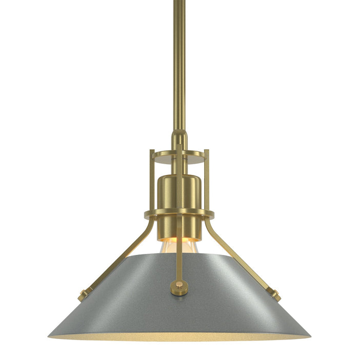 Henry Mini Pendant in Modern Brass with Vintage Platinum Accent - 184250-SKT-MULT-86-82 by Hubbardton Forge