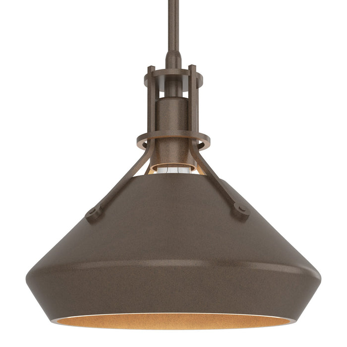 Henry with Chamfer Pendant in Bronze with Bronze Accent - 184251-SKT-MULT-05-05 by Hubbardton Forge