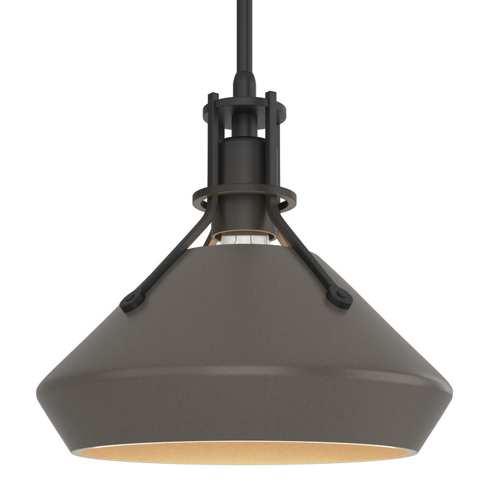 Henry with Chamfer Pendant in Black with Dark Smoke Accent - 184251-SKT-MULT-10-07 by Hubbardton Forge