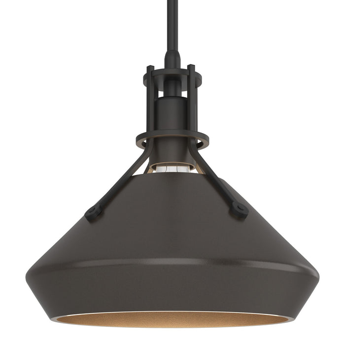 Henry with Chamfer Pendant in Black with Oil Rubbed Bronze Accent - 184251-SKT-MULT-10-14 by Hubbardton Forge